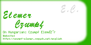 elemer czumpf business card